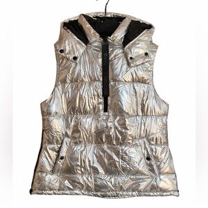 Michael Kors Metallic Puffer Vest L